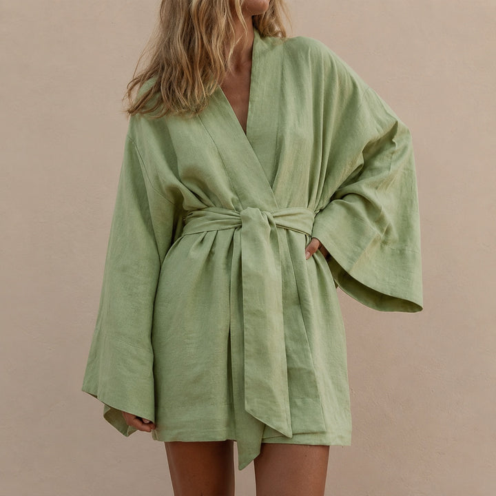 Amalfi Linen Wrap Robe — ce_pivot_front_06