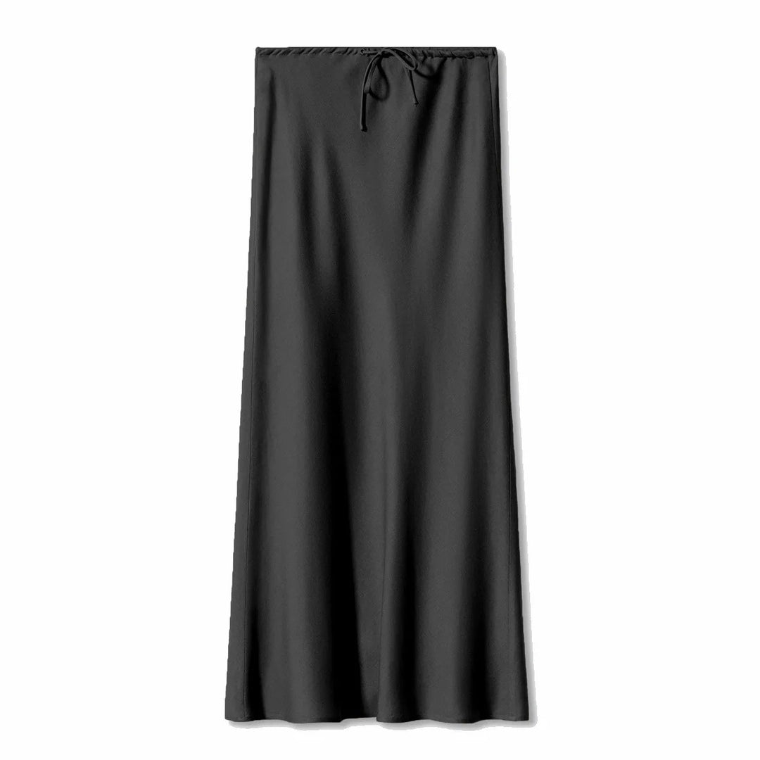 Ondine Drawstring Satin Skirt