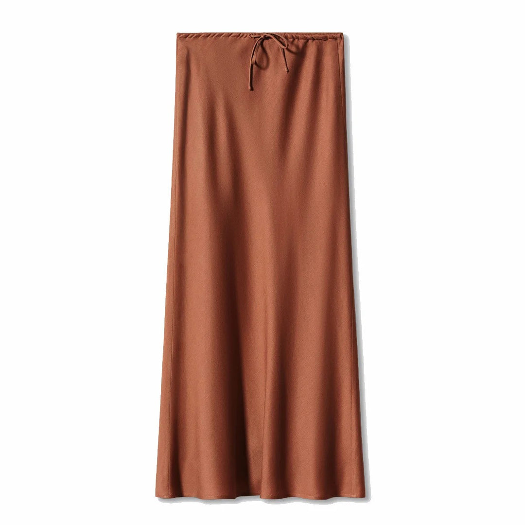 Ondine Drawstring Satin Skirt