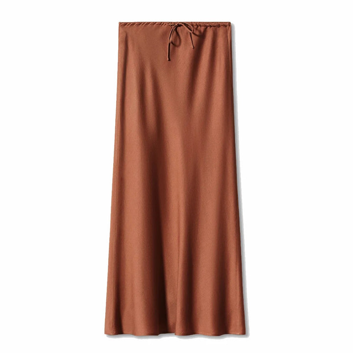 Ondine Drawstring Satin Skirt