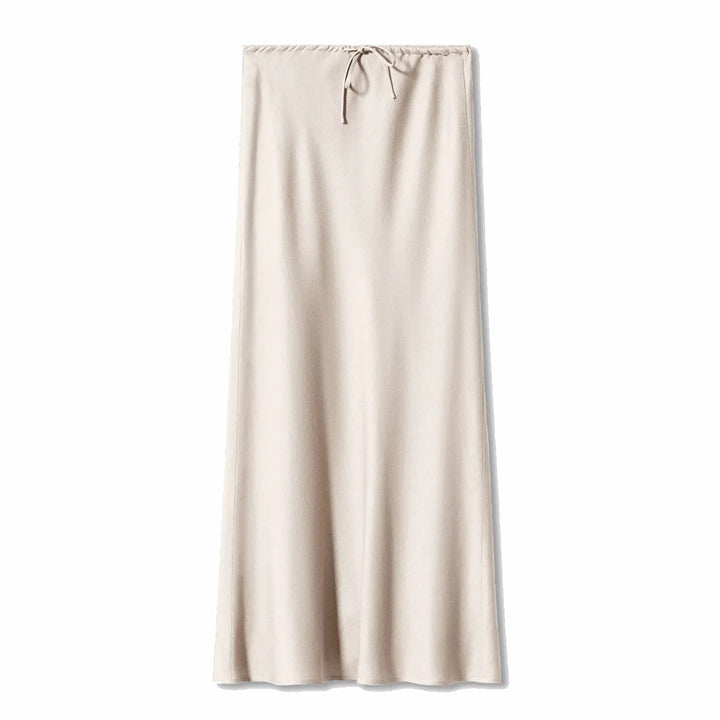 Ondine Drawstring Satin Skirt