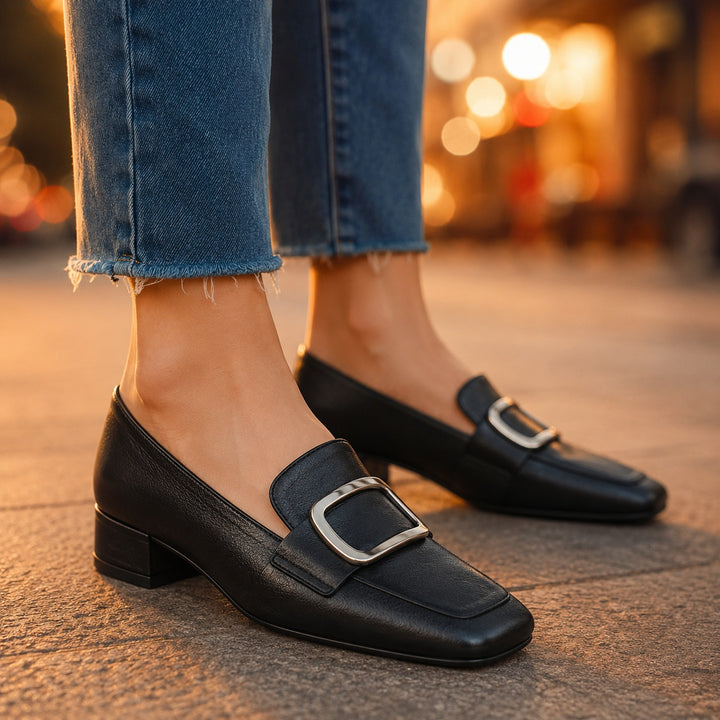 Brielle Buckle Loafers — brooklyn_black