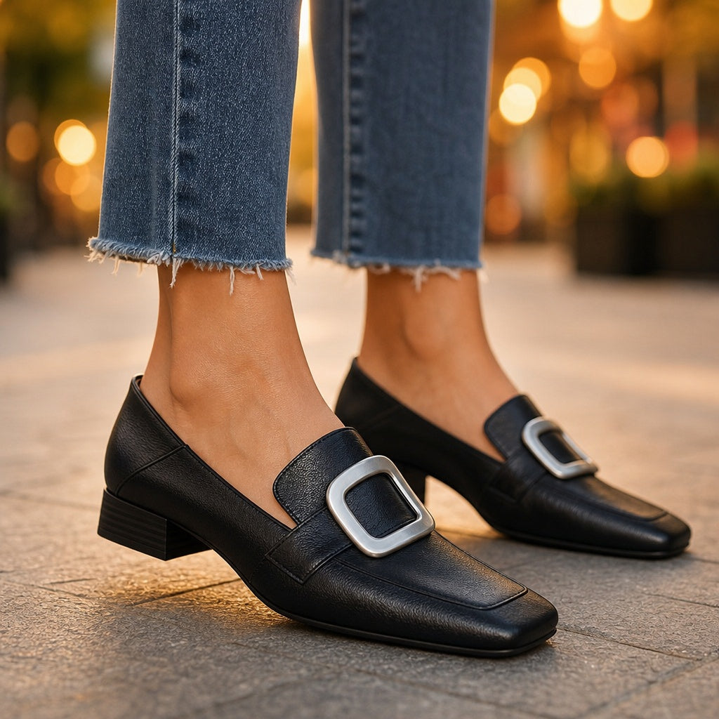 Brielle Buckle Loafers — brooklyn_brown