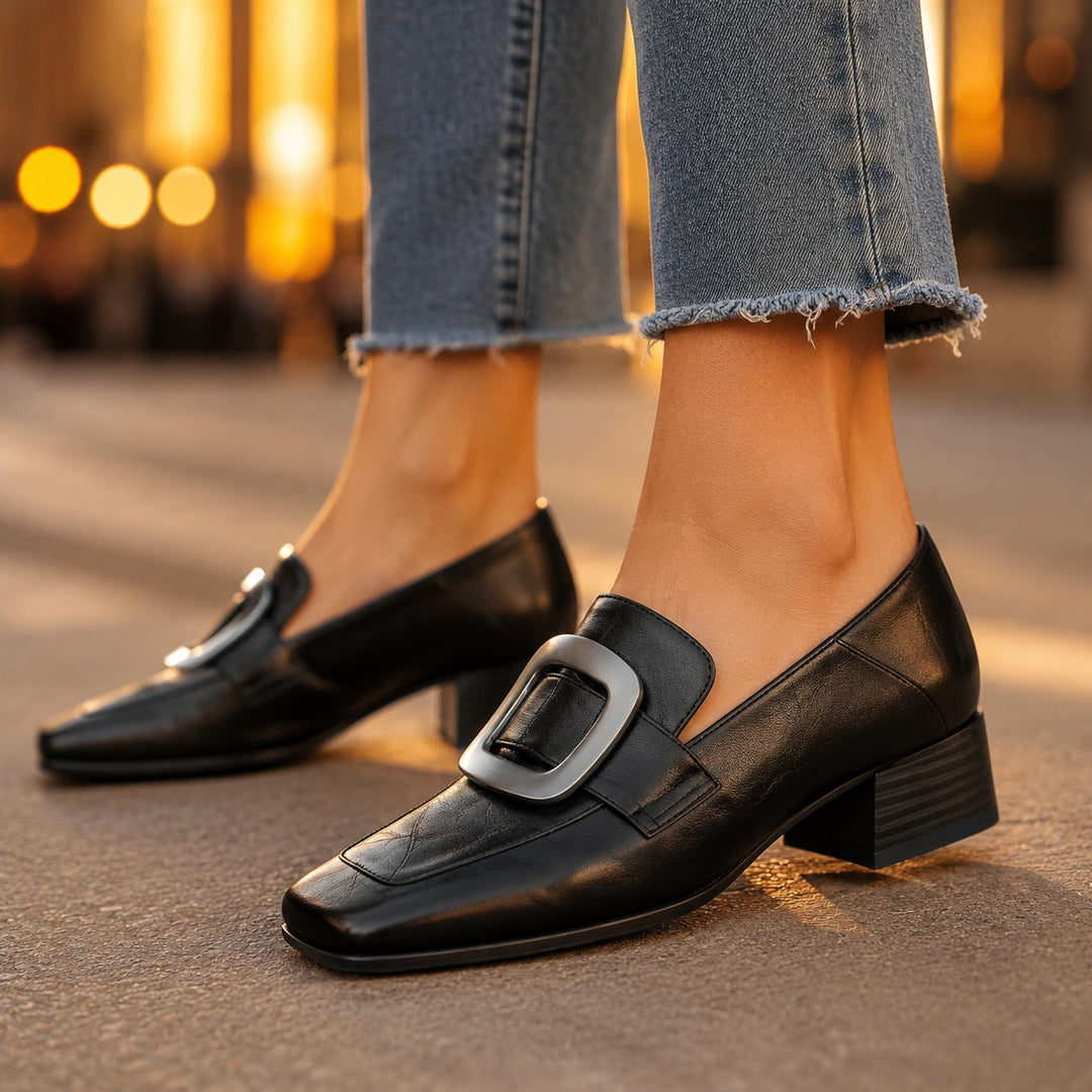 Brielle Buckle Loafers — brooklyn_brown