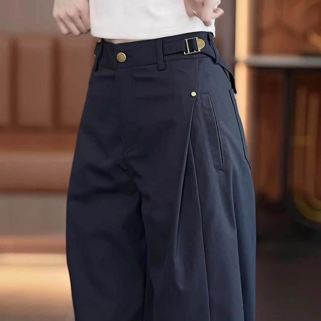 Atelier Buckle Wide-Leg Trousers