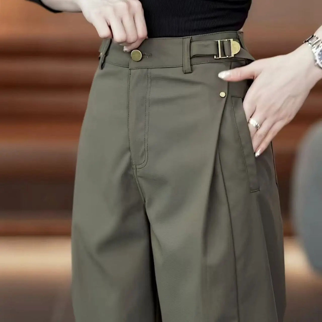 Atelier Buckle Wide-Leg Trousers