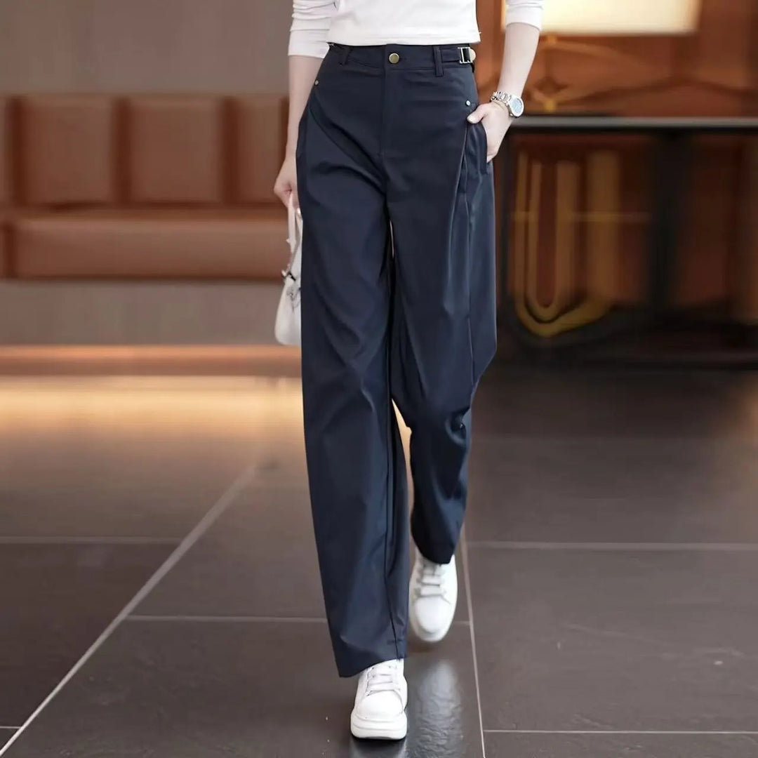 Atelier Buckle Wide-Leg Trousers