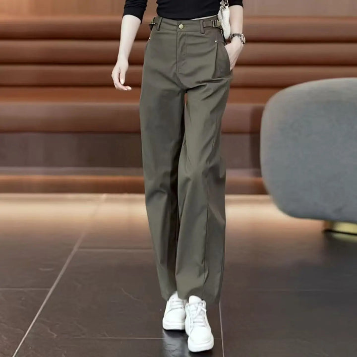 Atelier Buckle Wide-Leg Trousers