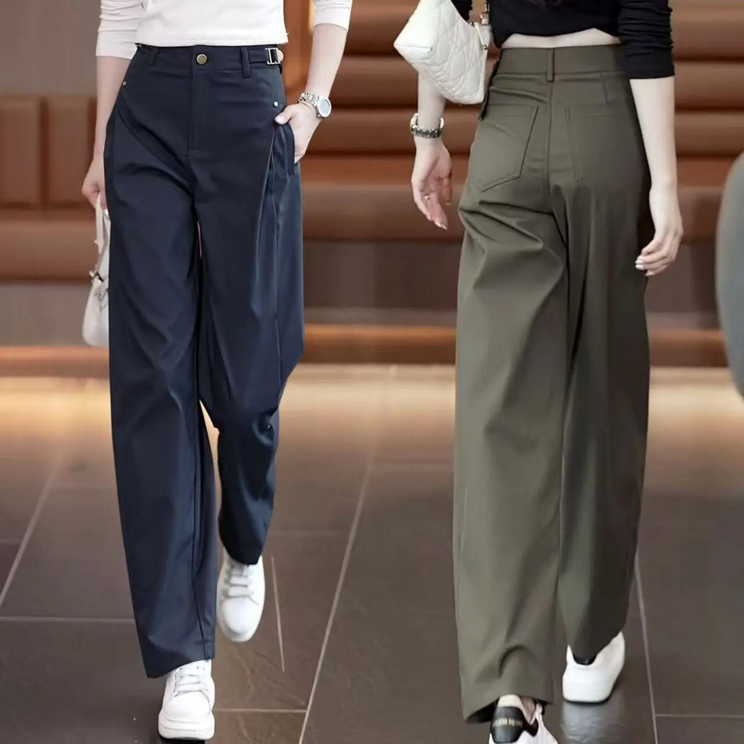 Atelier Buckle Wide-Leg Trousers