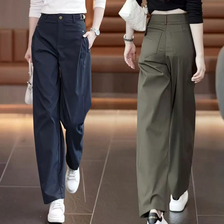 Atelier Buckle Wide-Leg Trousers