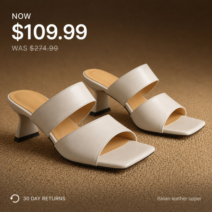 Calice Twin Strap Leather Mules — ce_metastatic_01