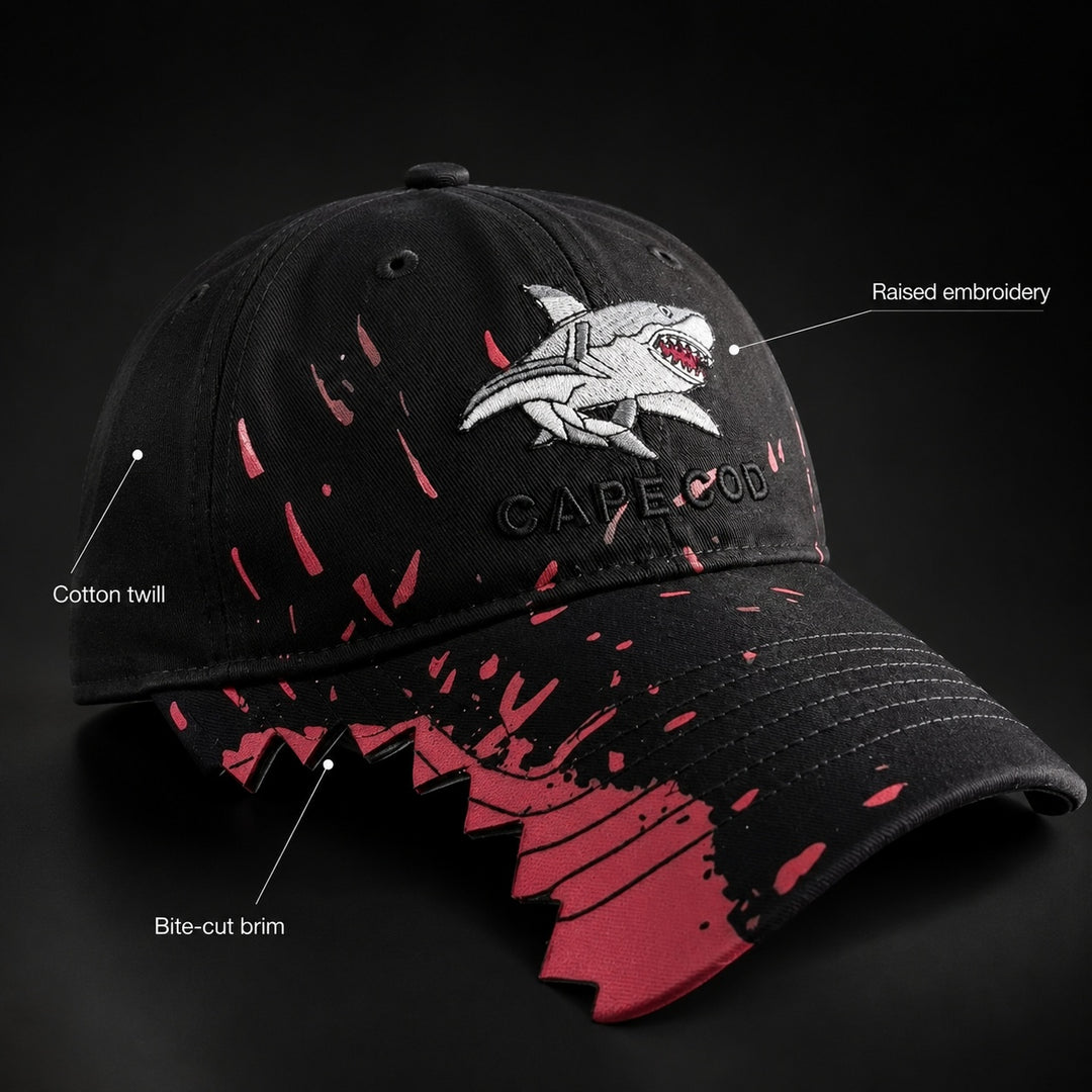 Carcharo Shark Bite Baseball Cap — ce_metastatic_01