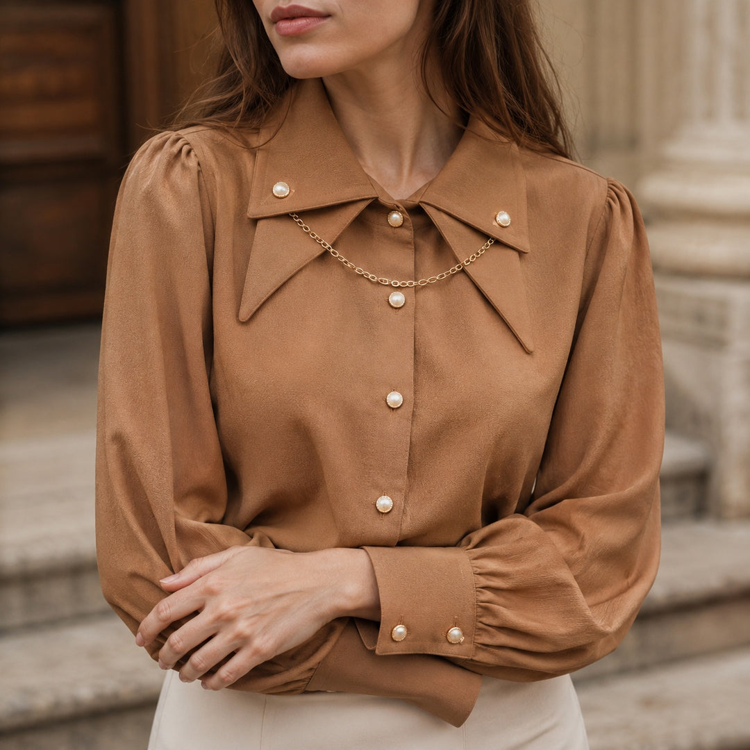 Colette Chain-Collar Blouse — ce_aub_01