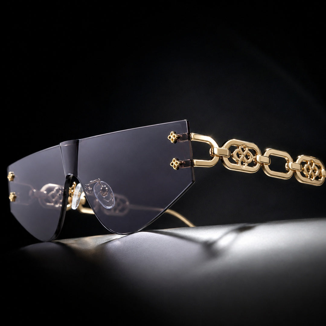 Catenina Chain-Temple Shield Sunglasses — ce_metastatic_04