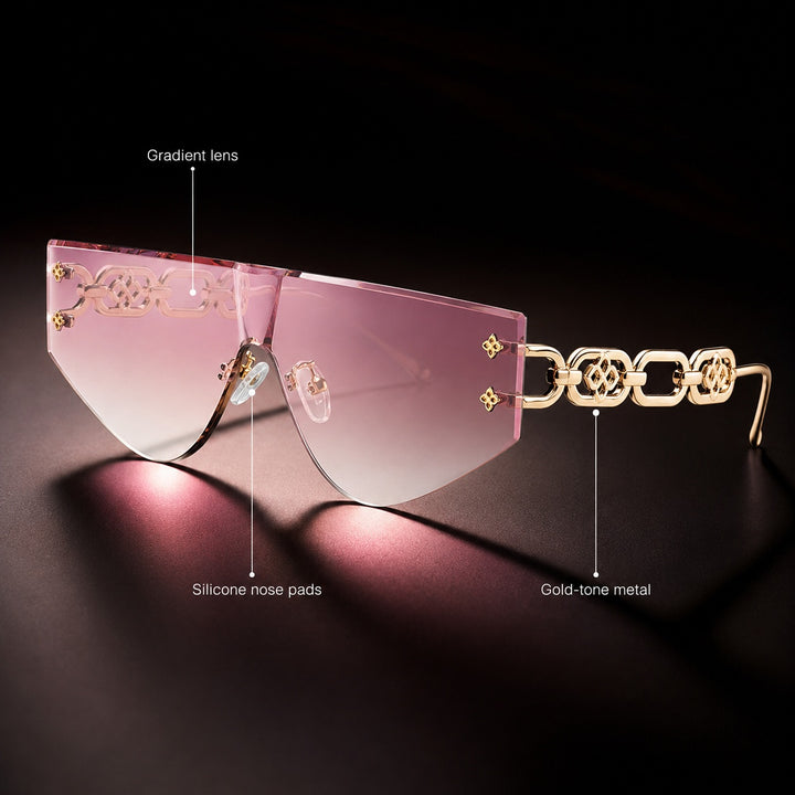 Catenina Chain-Temple Shield Sunglasses — ce_metastatic_06