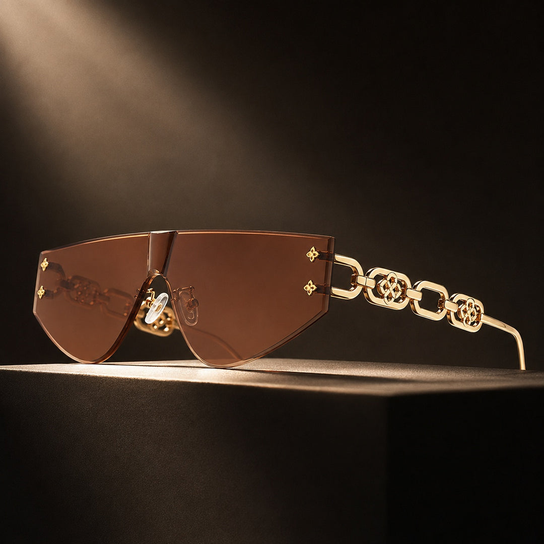 Catenina Chain-Temple Shield Sunglasses — ce_metastatic_07