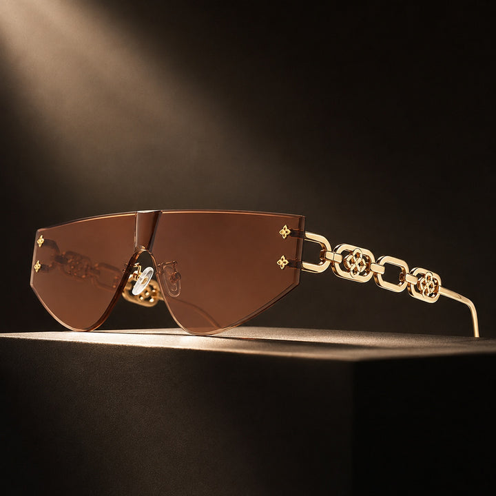 Catenina Chain-Temple Shield Sunglasses — ce_metastatic_07