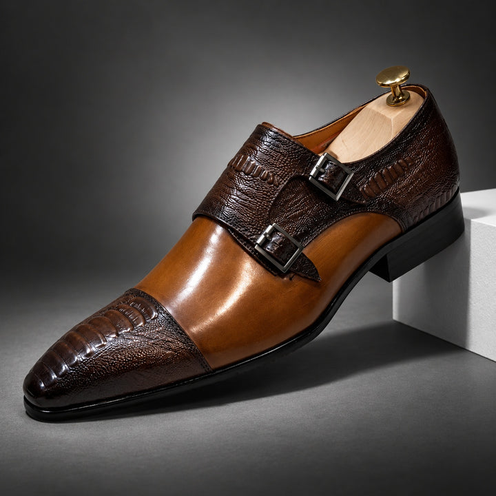 Cavalieri Double-Monk Dress Shoes — ce_angle_01