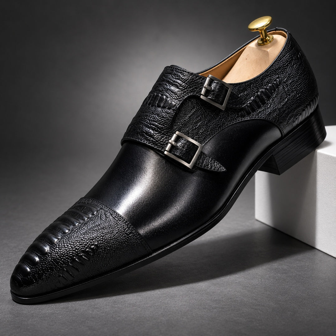 Cavalieri Double-Monk Dress Shoes — ce_angle_01