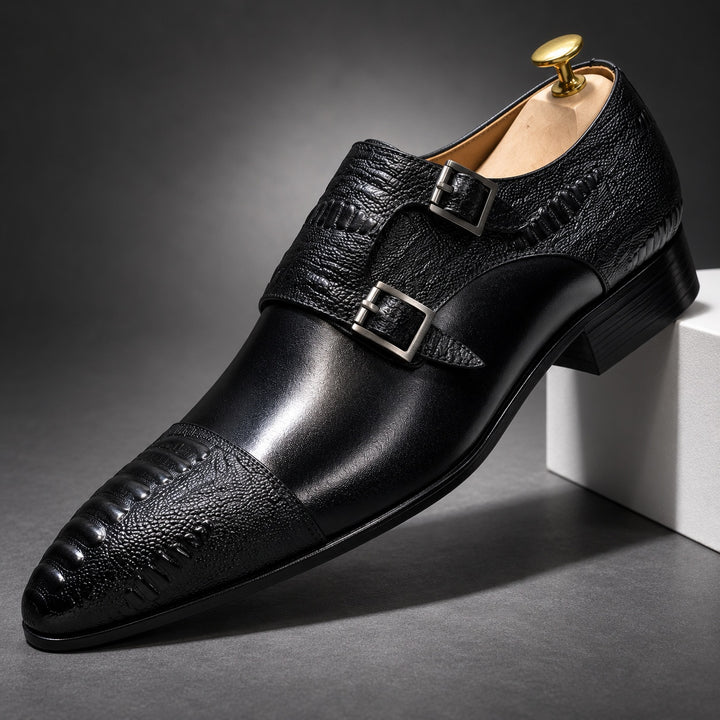 Cavalieri Double-Monk Dress Shoes — ce_angle_01