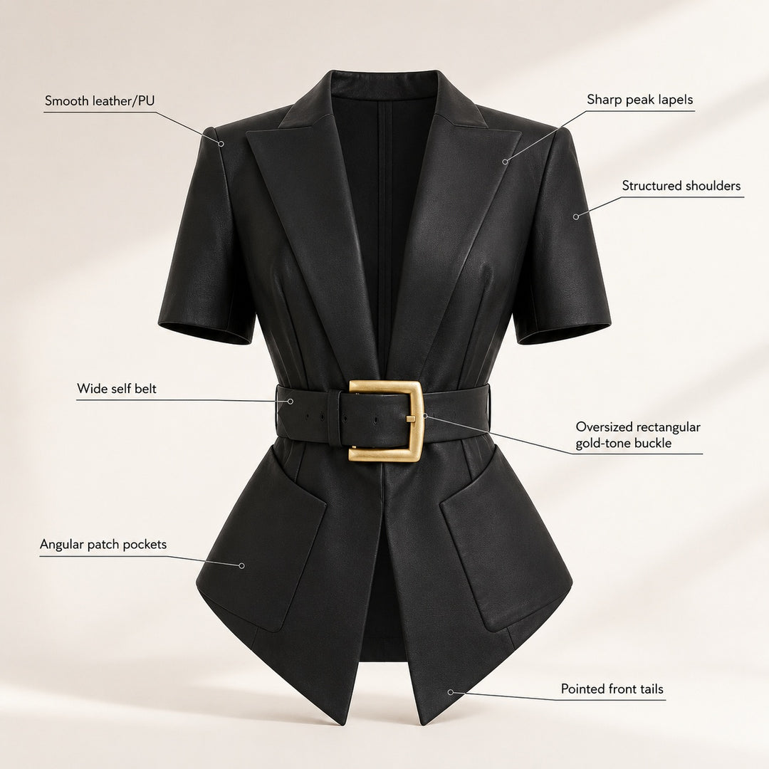 Cintura Belted Short-Sleeve Blazer — ce_metastatic_01