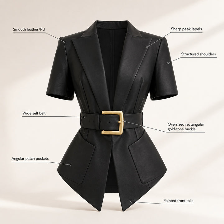 Cintura Belted Short-Sleeve Blazer — ce_metastatic_01