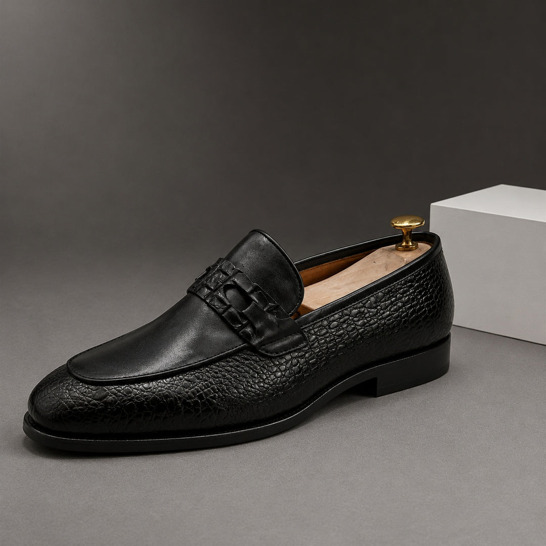 Coccodrillo Bit Loafers — angle_black