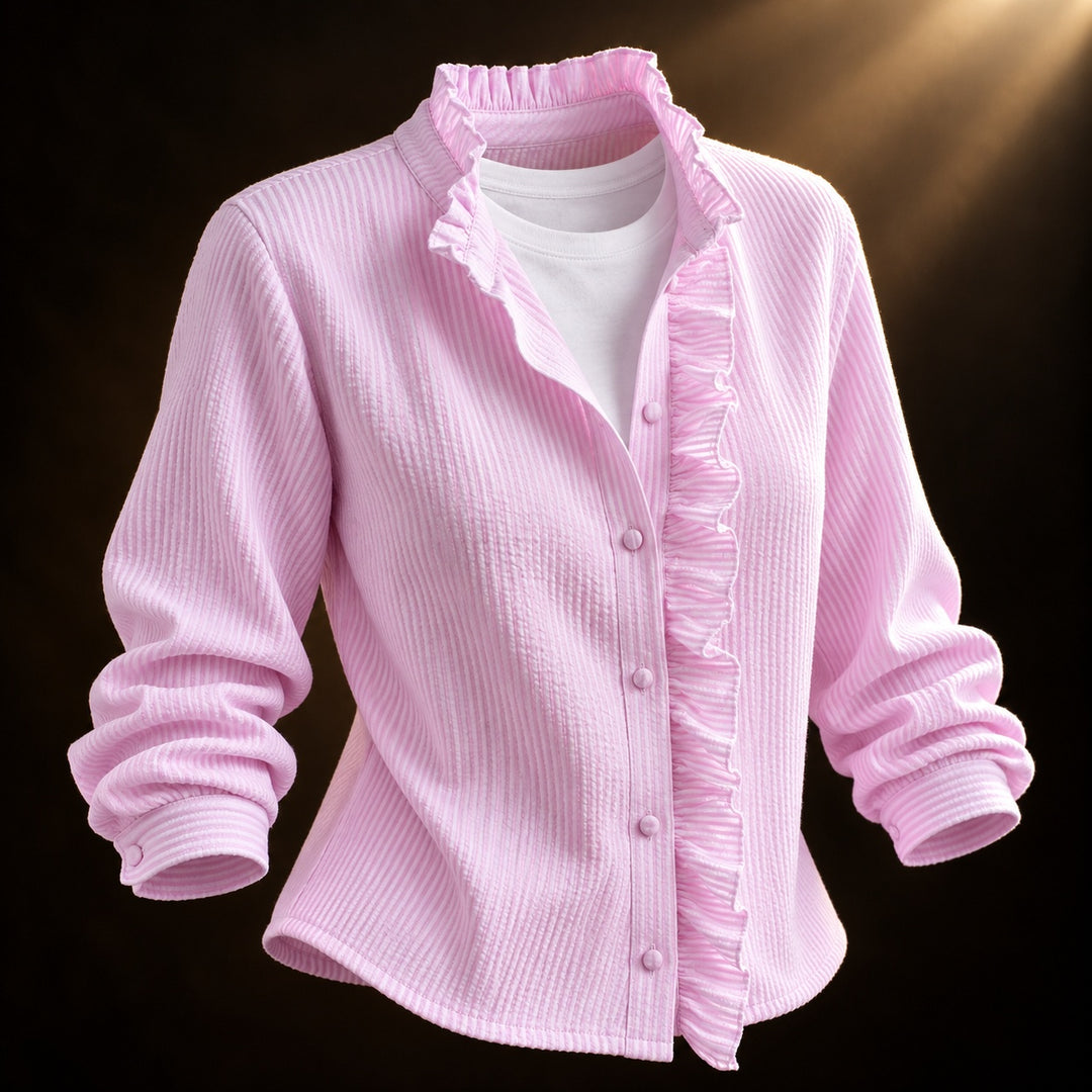 Colette Ruffle Placket Blouse — ce_soul_s3_01
