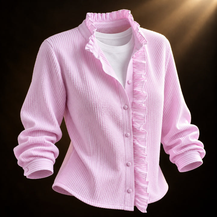 Colette Ruffle Placket Blouse — ce_soul_s3_01