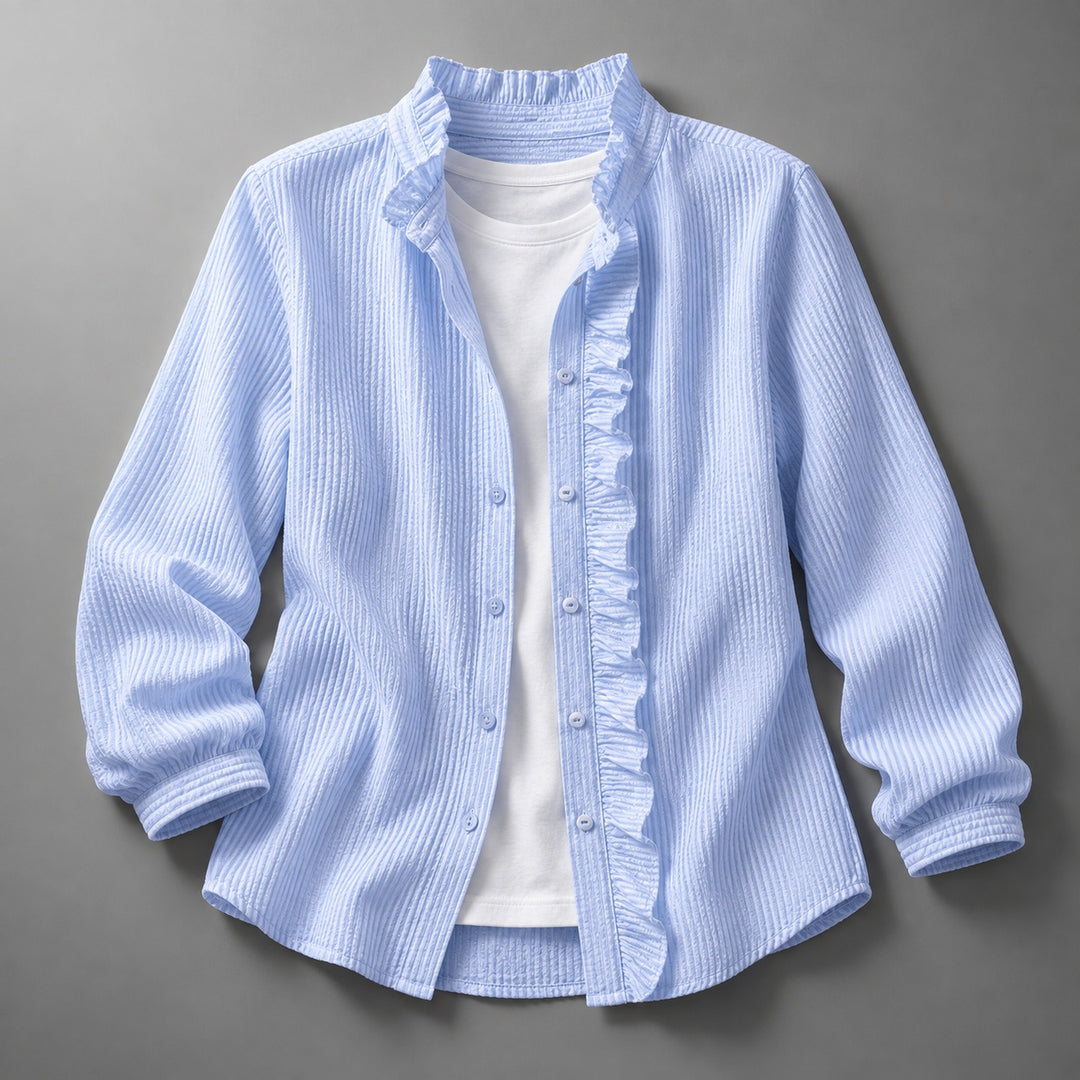Colette Ruffle Placket Blouse — ce_soul_s1_01