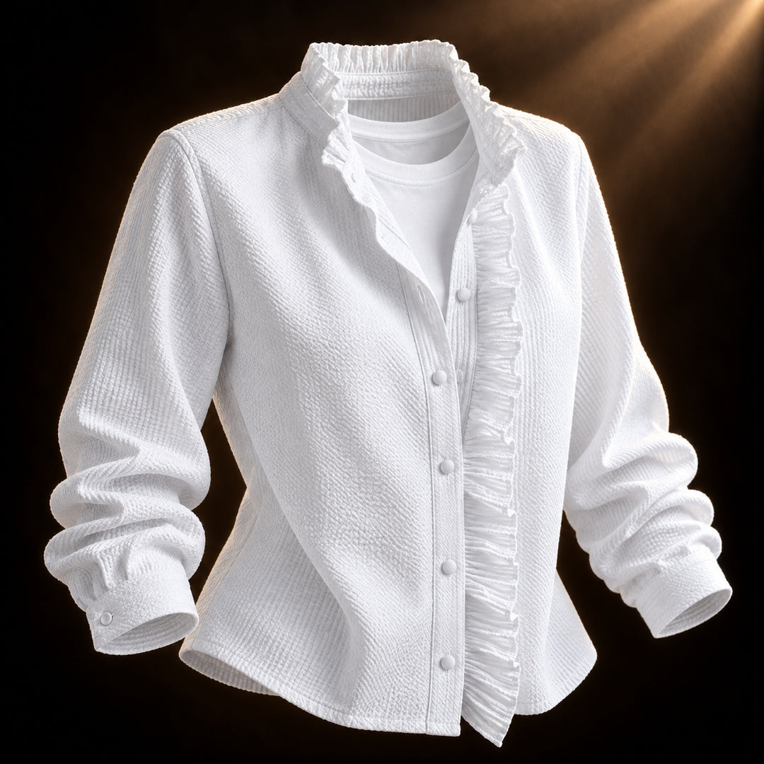 Colette Ruffle Placket Blouse — ce_soul_s3_01