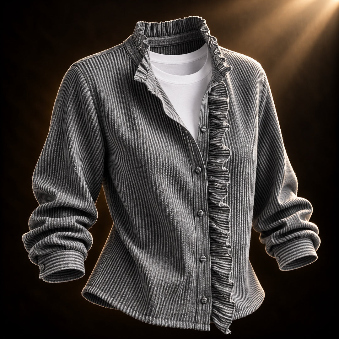 Colette Ruffle Placket Blouse — ce_soul_s3_01