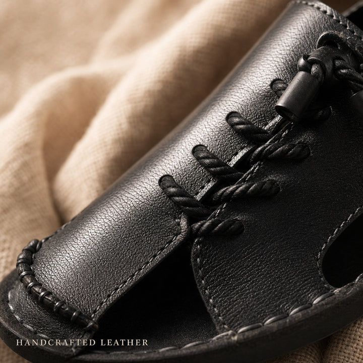 Corded Leather Fisherman Sandals — 02_braided_cord_macro