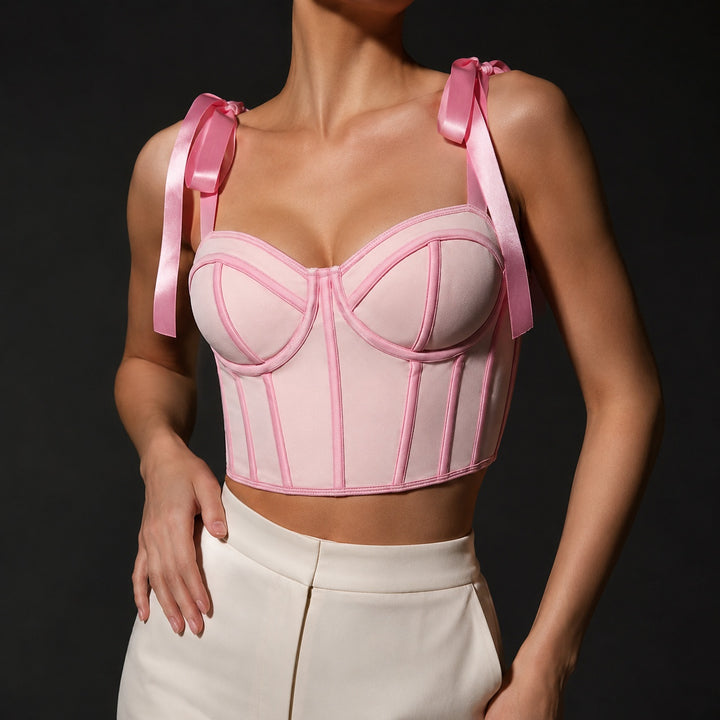 Costina Boned Ribbon Corset Top — ce_studio_01