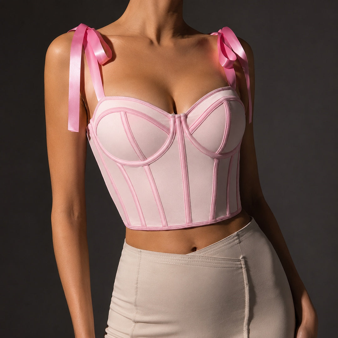 Costina Boned Ribbon Corset Top — ce_studio_01