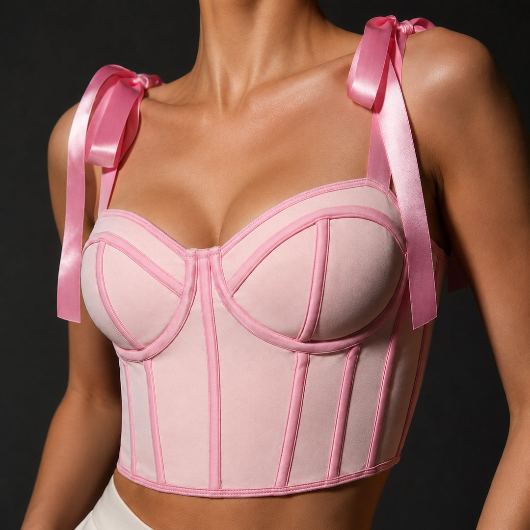 Costina Boned Ribbon Corset Top — ce_studio_06