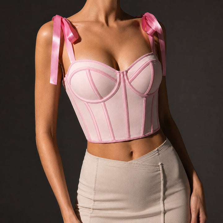 Costina Boned Ribbon Corset Top — ce_studio_01