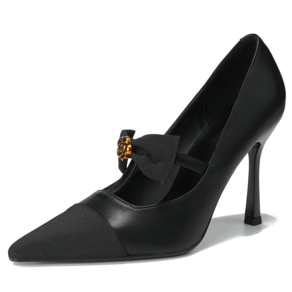 Camellia Bow Pumps