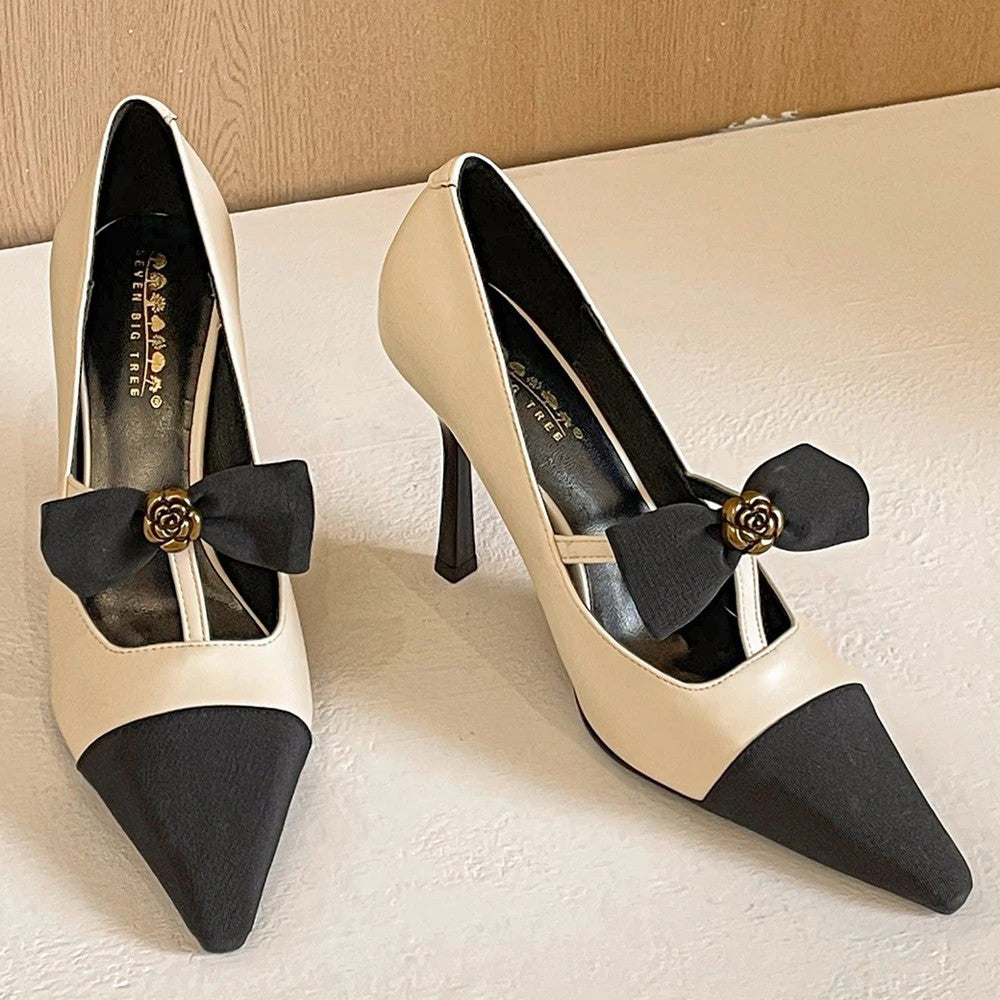 Camellia Bow Pumps