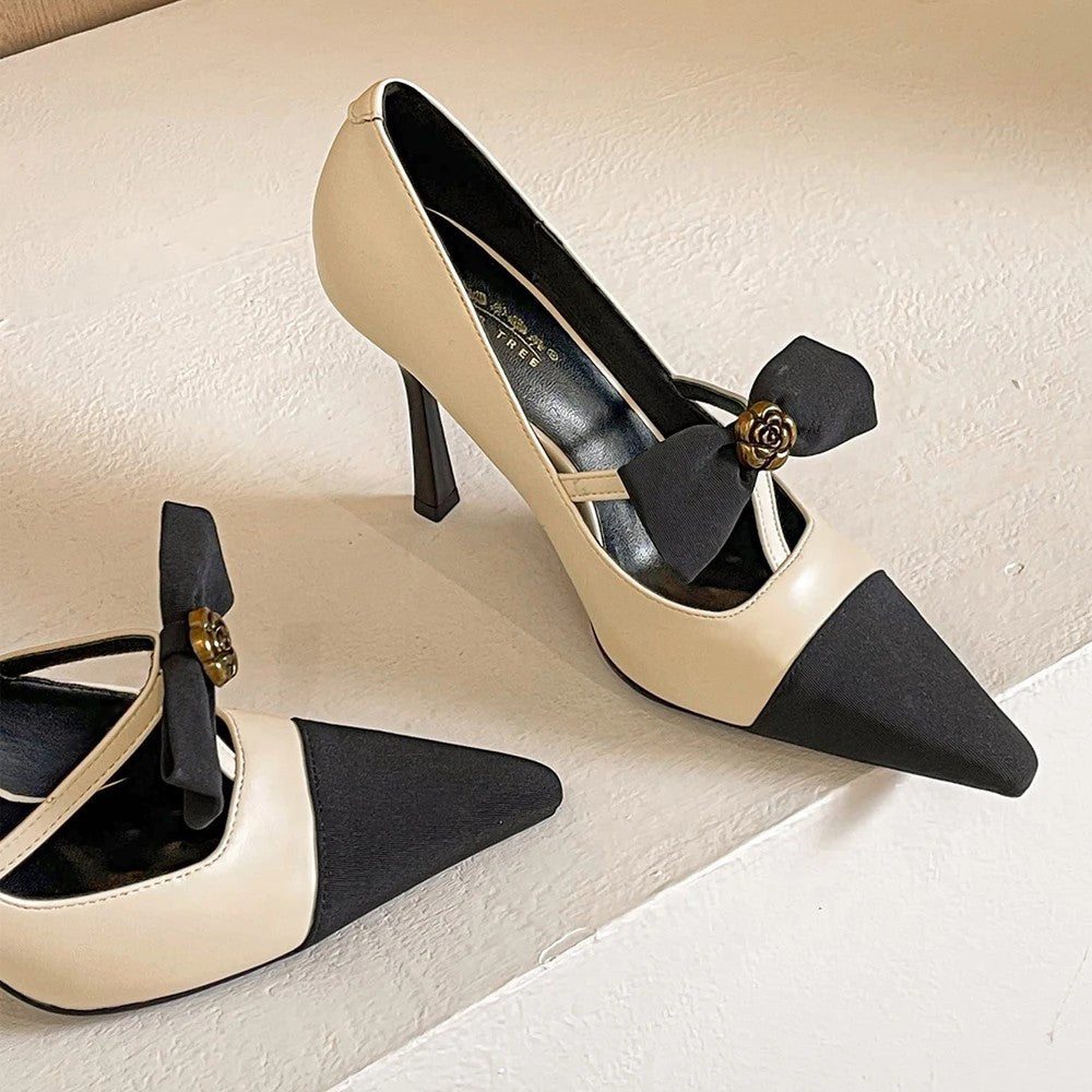 Camellia Bow Pumps