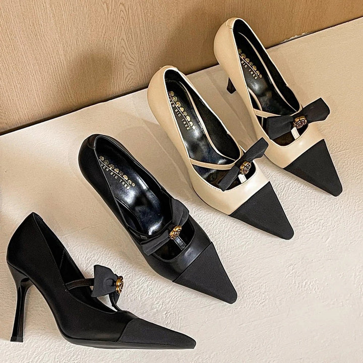 Camellia Bow Pumps