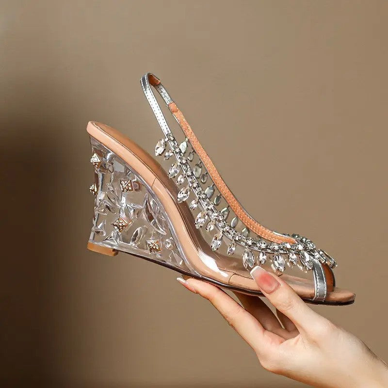 Chandelier Wedge Sandals