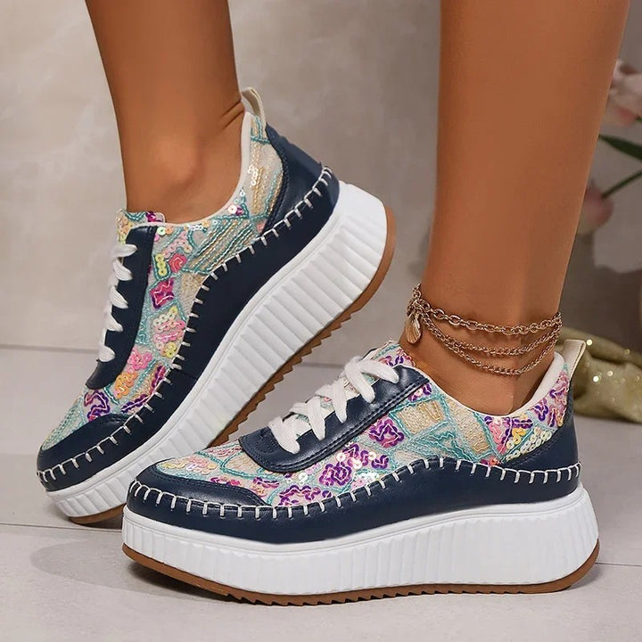 Checkerboard Platform Sneakers