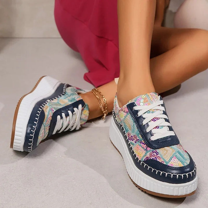 Checkerboard Platform Sneakers