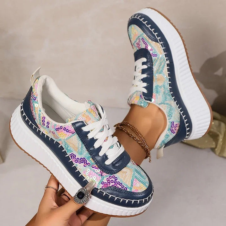 Checkerboard Platform Sneakers