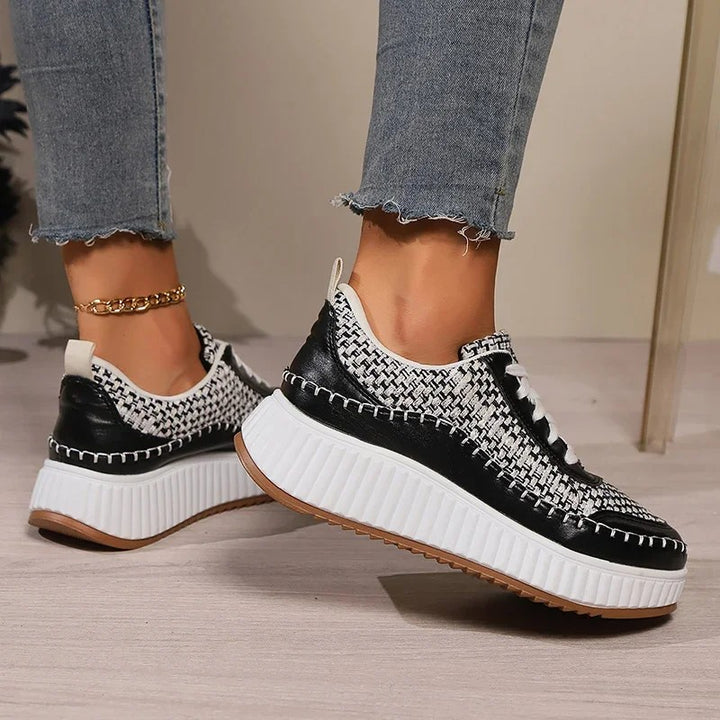 Checkerboard Platform Sneakers
