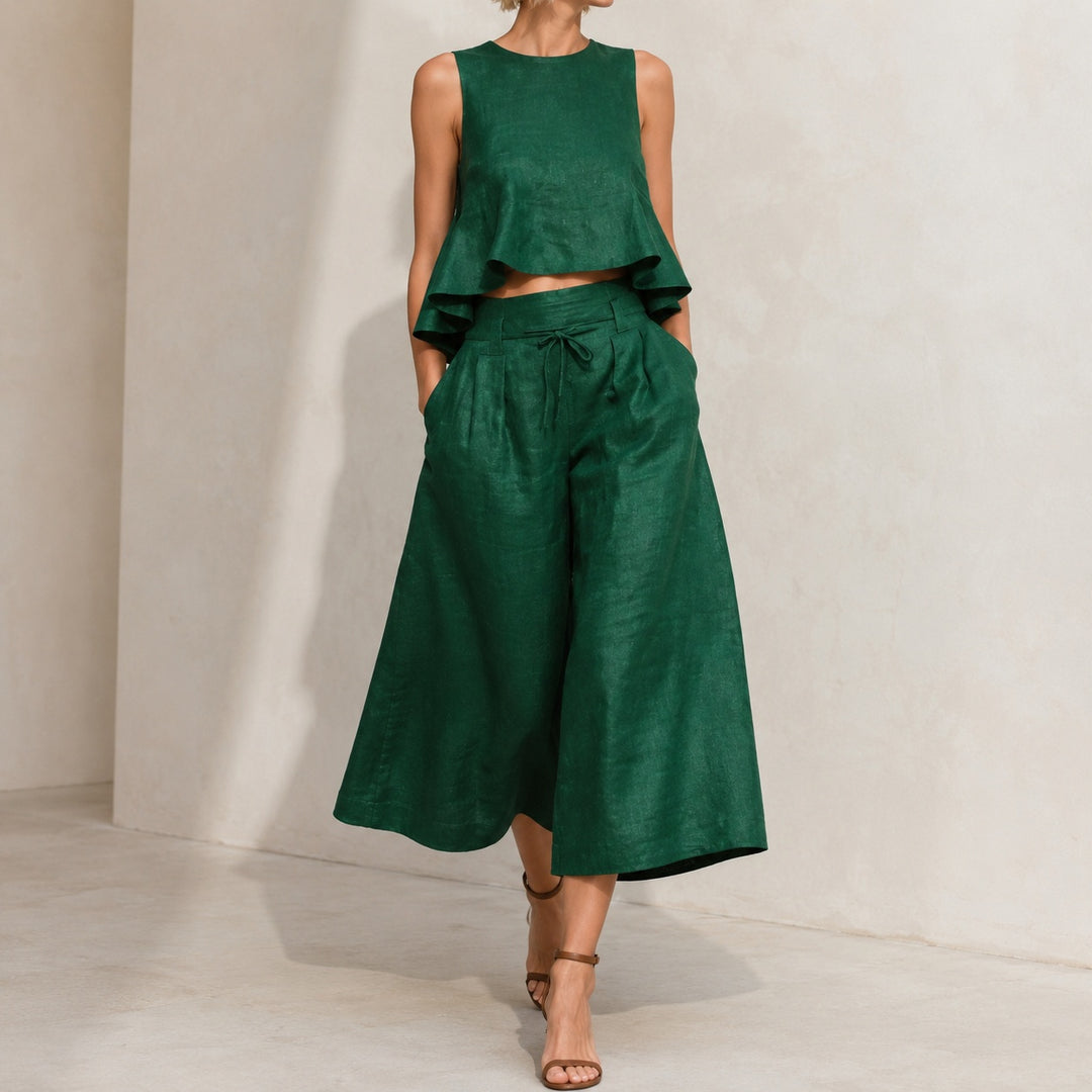 Estiva Ruffle-Hem Wide-Leg Set — ce_metastatic_01