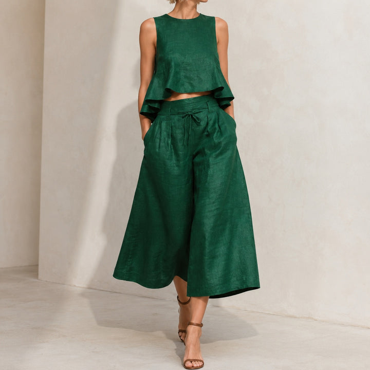 Estiva Ruffle-Hem Wide-Leg Set — ce_metastatic_01