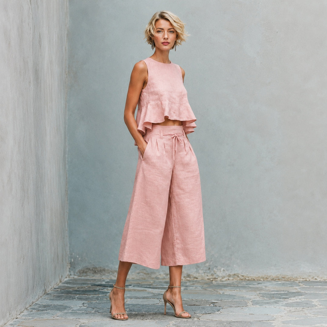 Estiva Ruffle-Hem Wide-Leg Set — ce_pivot_side_01