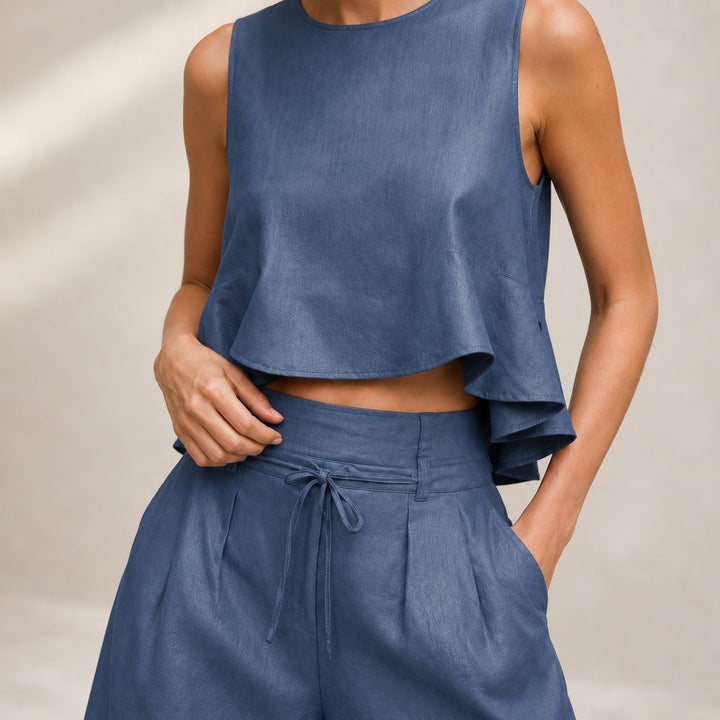 Estiva Ruffle-Hem Wide-Leg Set — ce_studio_01